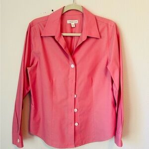 Coldwater Creek Pink Long Sleeve Button Down Shirt